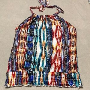 Women backless size L NWT Muti color pattern